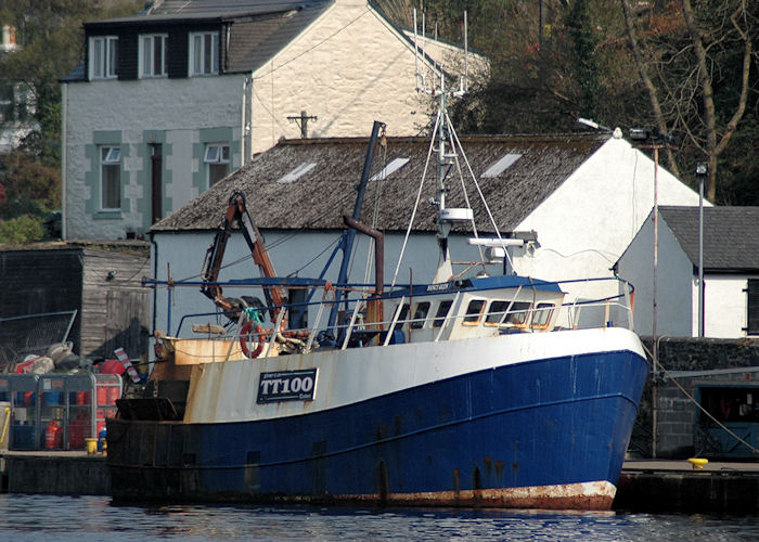 Photograph of the vessel fv Nancy Glen pictured at Tarbert, Loch Fyne on 22nd April 2011