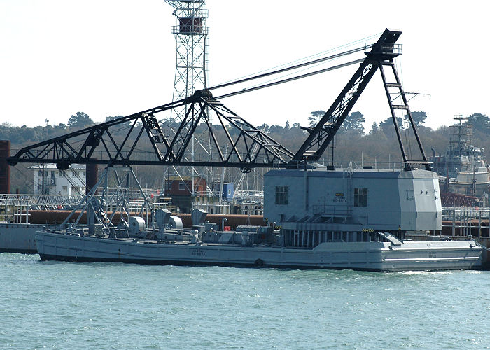 Photograph of the vessel USAV Naples pictured at Hythe on 22nd April 2006