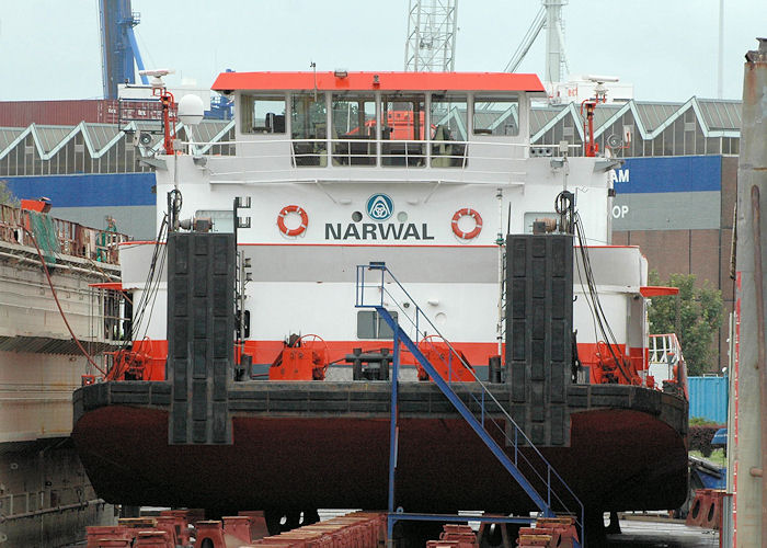 Photograph of the vessel  Narwal - Veerhaven II pictured in dry dock in Eemhaven, Rotterdam on 20th June 2010