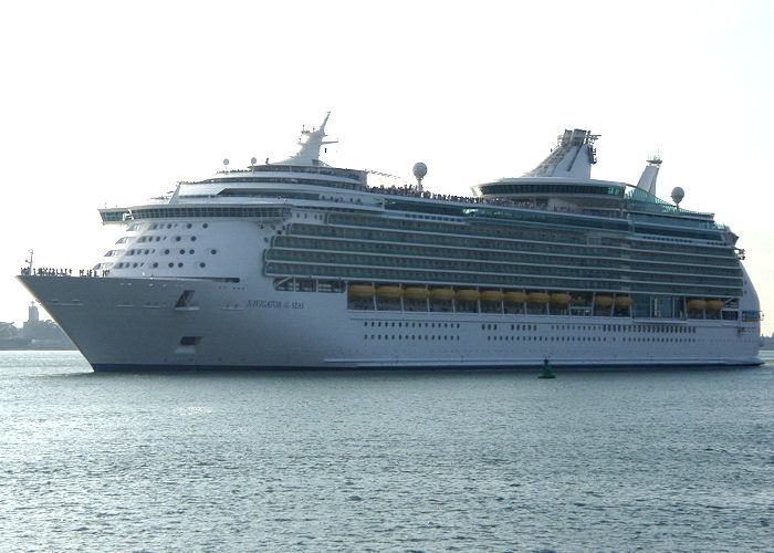 Photograph of the vessel  Navigator of the Seas pictured departing Southampton on 8th September 2007