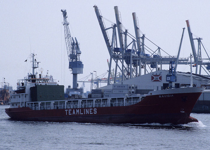 Photograph of the vessel  Navigia pictured in Hamburg on 21st August 1995