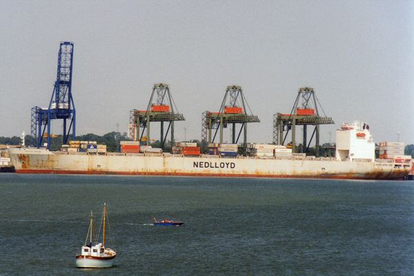 Photograph of the vessel  Nedlloyd Holland pictured in Felixstowe on 20th August 1995