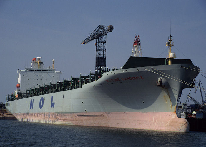 Photograph of the vessel  Neptune Sardonyx pictured in Botlek, Rotterdam on 14th April 1996