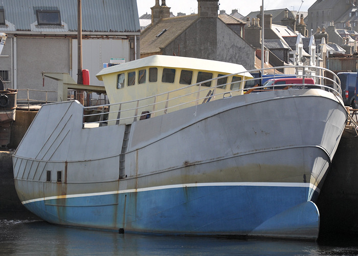 Photograph of the vessel fv Nereus pictured fitting out at Macduff on 15th April 2012