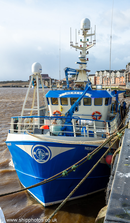 Photograph of the vessel fv Nereus pictured at the Fish Quay, North Shields on 22nd February 2020