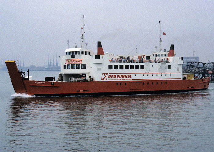 Netley Castle pictured departing Southampton on 31st May 1990