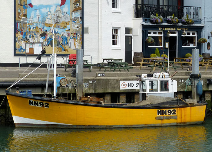 Photograph of the vessel fv New Aquarius pictured in Camber Dock, Portsmouth on 9th June 2013