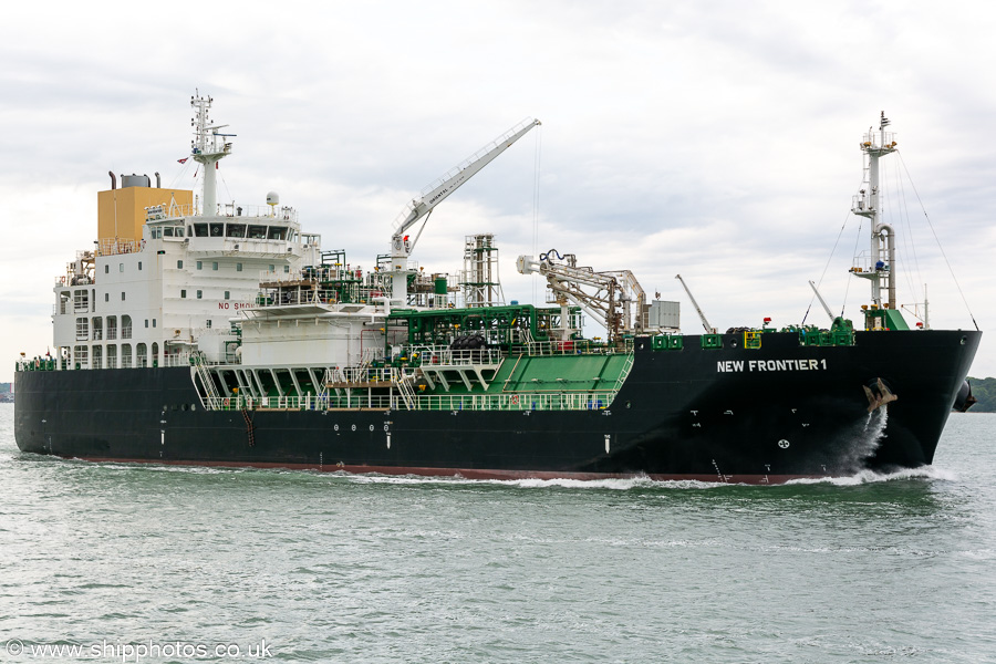 Photograph of the vessel  New Frontier 1 pictured departing Southampton on 8th July 2023