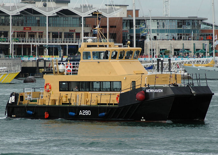 Photograph of the vessel RMAS Newhaven pictured in Portsmouth Harbour on 3rd July 2005
