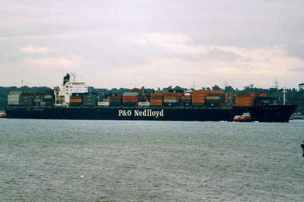 Photograph of the vessel  Newport Bay pictured arriving in Southampton on 16th September 1999