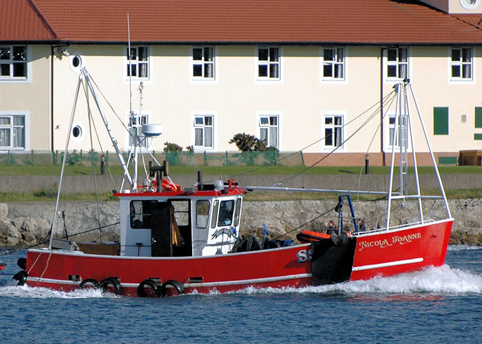 Photograph of the vessel fv Nicola Joanne pictured passing North Shields on 10th August 2010