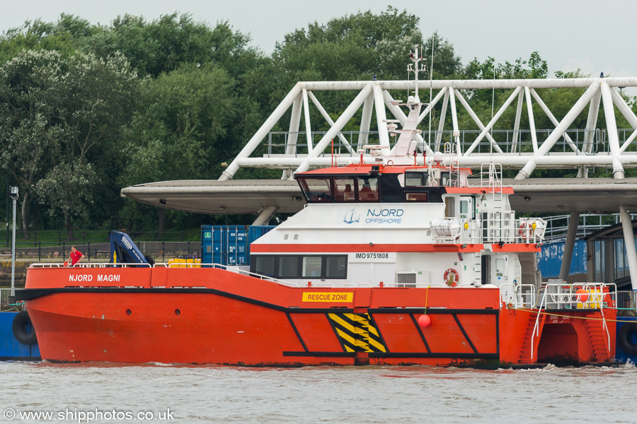 Photograph of the vessel  Njord Magni pictured at Seacombe on 3rd August 2019