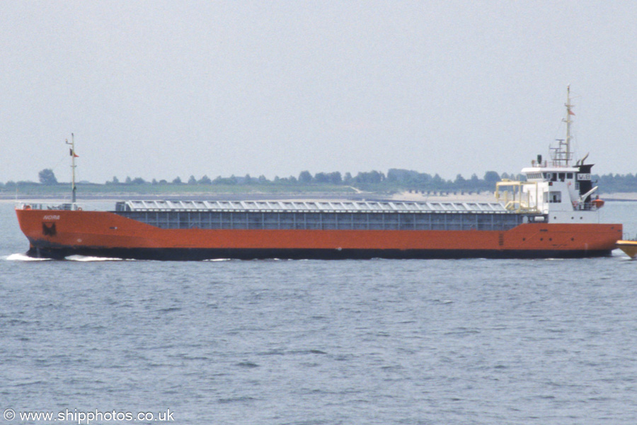 Photograph of the vessel  Nora pictured on the Westerschelde passing Vlissingen on 19th June 2002
