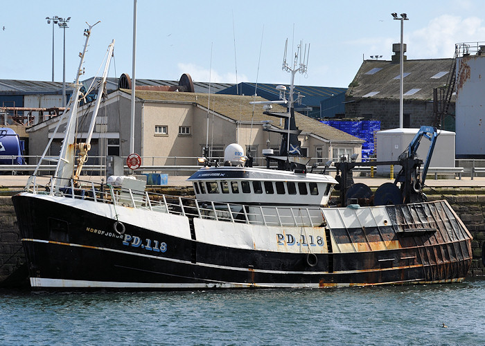 Photograph of the vessel fv Nordfjordr pictured at Peterhead on 15th April 2012