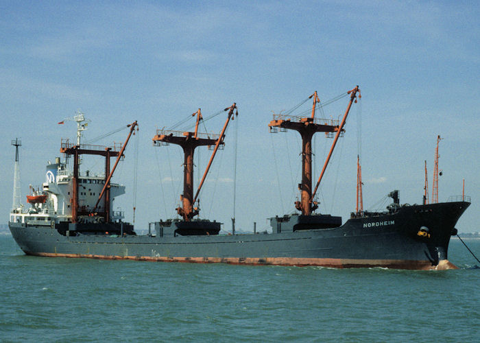 Photograph of the vessel  Nordheim pictured on the River Thames on 16th May 1998