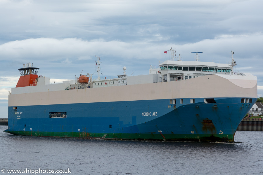Photograph of the vessel  Nordic Ace pictured passing North Shields on 1st July 2017