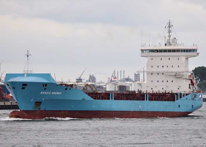 Photograph of the vessel  Nordic Bremen pictured passing Vlaardingen on 25th June 2012