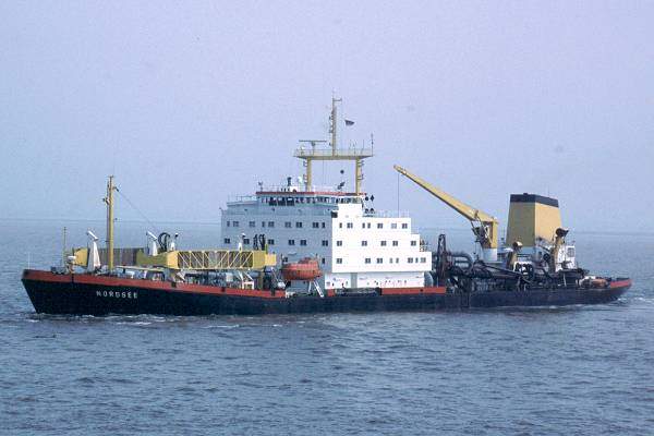 Photograph of the vessel  Nordsee pictured on the River Elbe on 27th May 2001