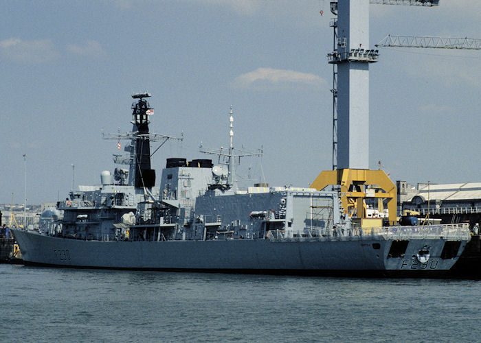 HMS Norfolk pictured at Devonport on 6th May 1996