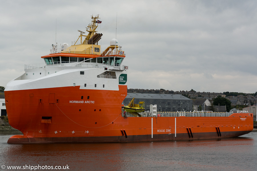 Photograph of the vessel  Normand Arctic pictured departing Aberdeen on 20th September 2015