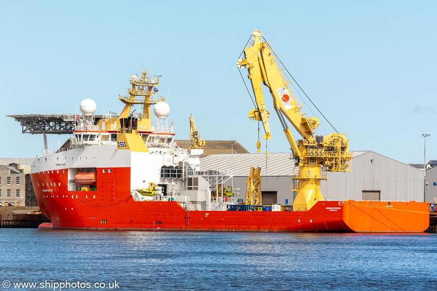 Photograph of the vessel  Normand Frontier pictured at Aberdeen on 9th August 2023