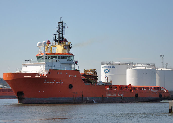 Photograph of the vessel  Normand Neptun pictured departing Aberdeen on 7th May 2013