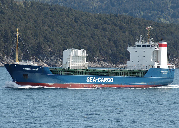 Photograph of the vessel  Norrland pictured approaching Haugesund on 13th May 2005