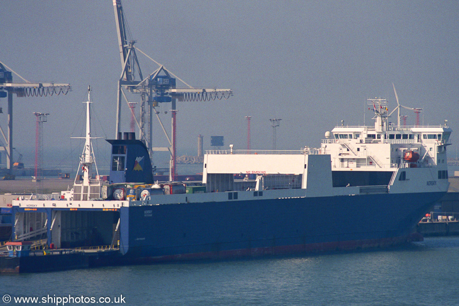 Photograph of the vessel  Norsky pictured at Zeebrugge on 7th May 2003