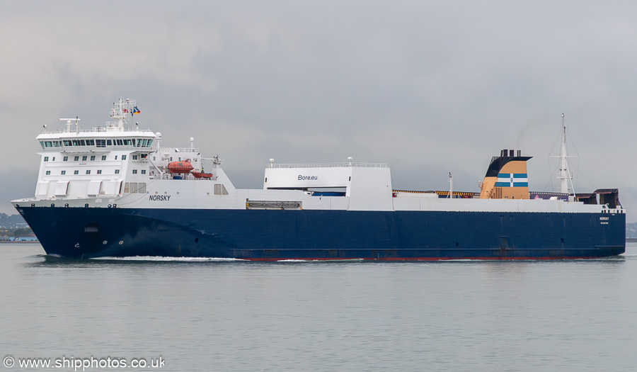 Photograph of the vessel  Norsky pictured inbound to Tilbury on 19th July 2025