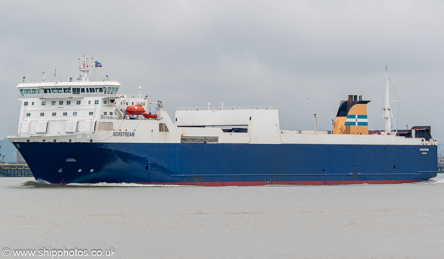 Photograph of the vessel  Norstream pictured inbound to Tilbury on 19th July 2025