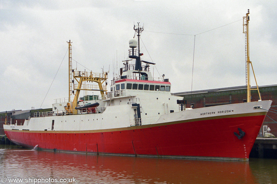 Photograph of the vessel rv Northern Horizon pictured in Albert Dock, Hull on 11th August 2002