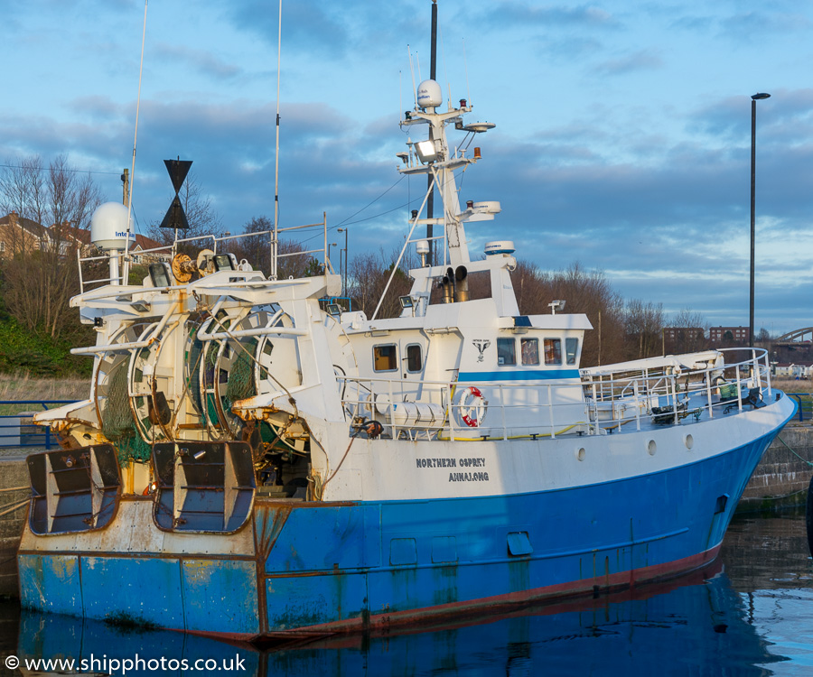 Photograph of the vessel fv Northern Osprey pictured at Royal Quays, North Shields on 27th December 2016