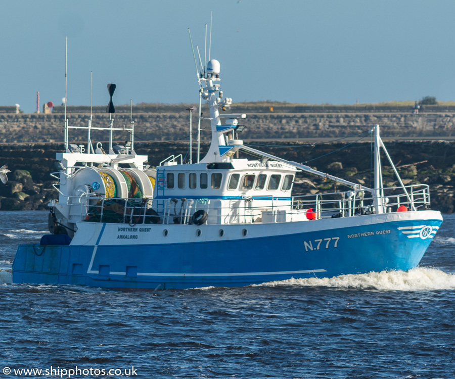 Photograph of the vessel fv Northern Quest pictured passing North Shields on 21st September 2019