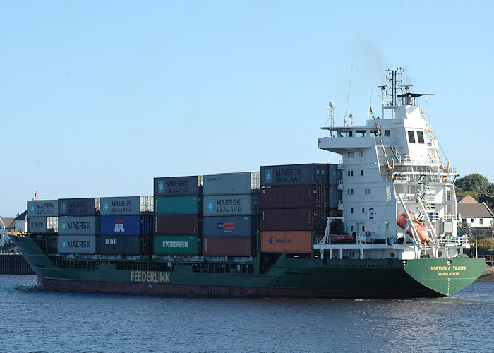 Photograph of the vessel  Northsea Trader pictured departing the River Tyne on 26th September 2009