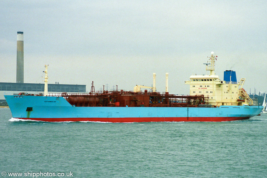 Photograph of the vessel  Northumberland pictured departing Fawley on 5th July 2003