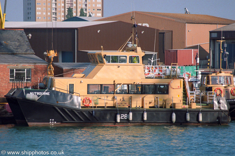 Photograph of the vessel RMAS Nutbourne pictured in Portsmouth Naval Base on 24th August 2001