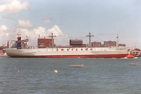 Photograph of the vessel  Nyantic pictured departing Portsmouth on 3rd August 1993