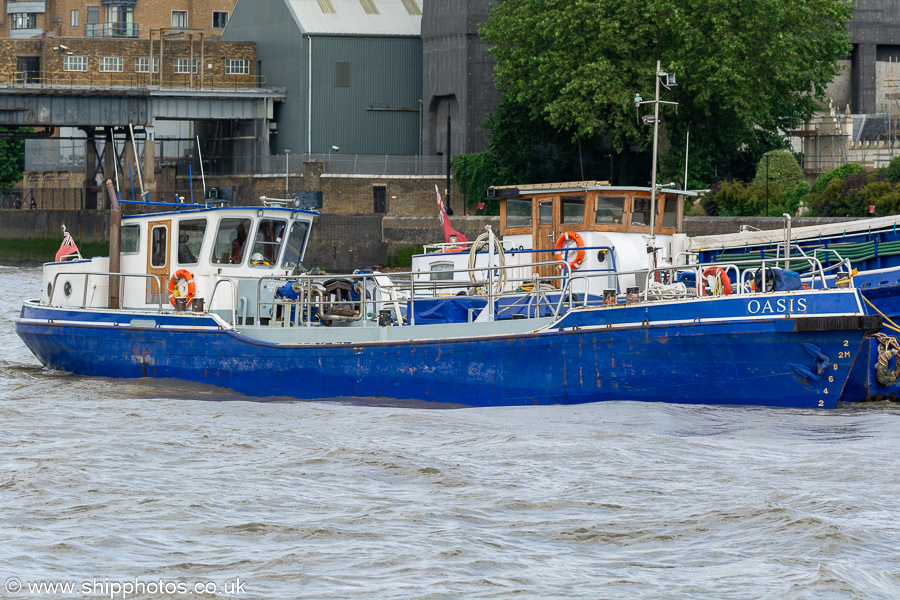 Photograph of the vessel  Oasis pictured in London on 6th July 2023