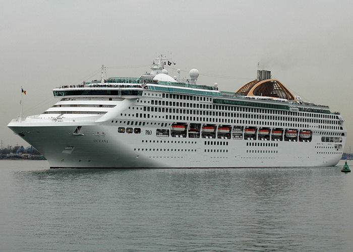  Oceana pictured departing Southampton on 21st April 2006