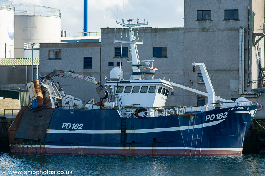 Photograph of the vessel fv Ocean Bounty pictured at Peterhead on 12th September 2024