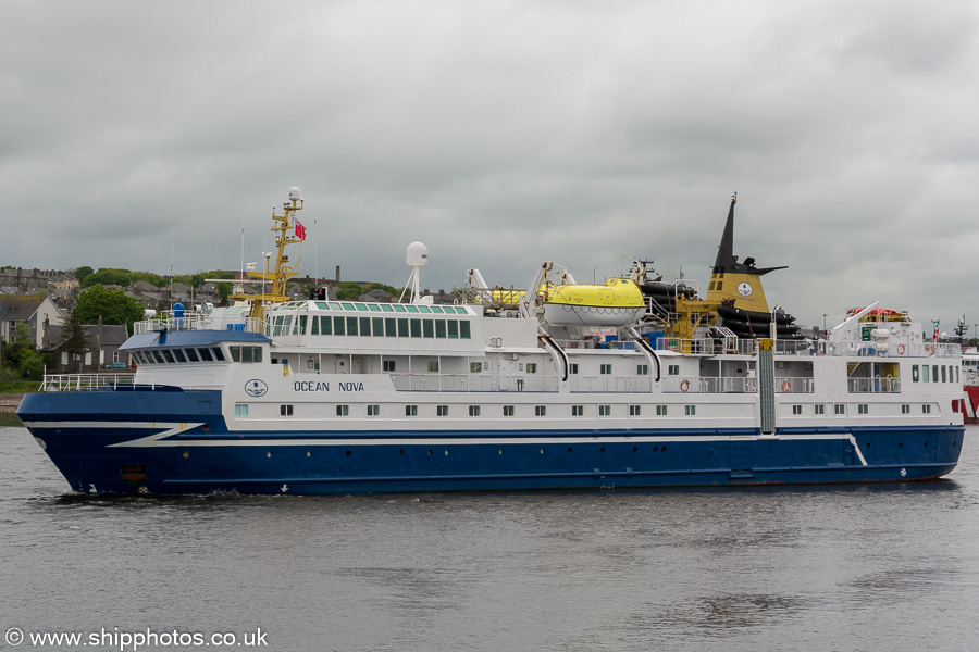 Photograph of the vessel  Ocean Nova pictured departing Aberdeen on 30th May 2019