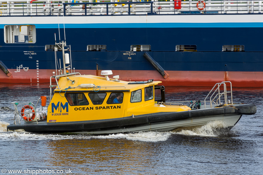 Photograph of the vessel  Ocean Spartan pictured arriving at Aberdeen on 27th May 2019