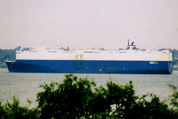 Photograph of the vessel  Ocean Spirit pictured departing Southampton on 9th June 2000