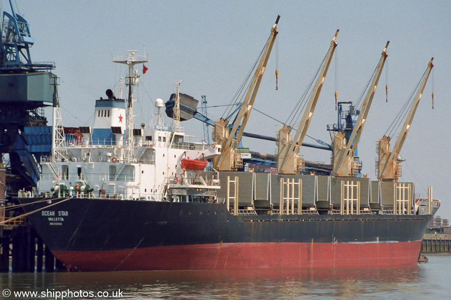 Photograph of the vessel  Ocean Star pictured at Thames Refinery, Silvertown on 17th July 2005