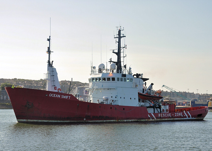 Photograph of the vessel  Ocean Swift pictured departing Aberdeen on 15th September 2012