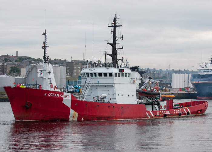 Photograph of the vessel  Ocean Swift pictured departing Aberdeen on 9th June 2014