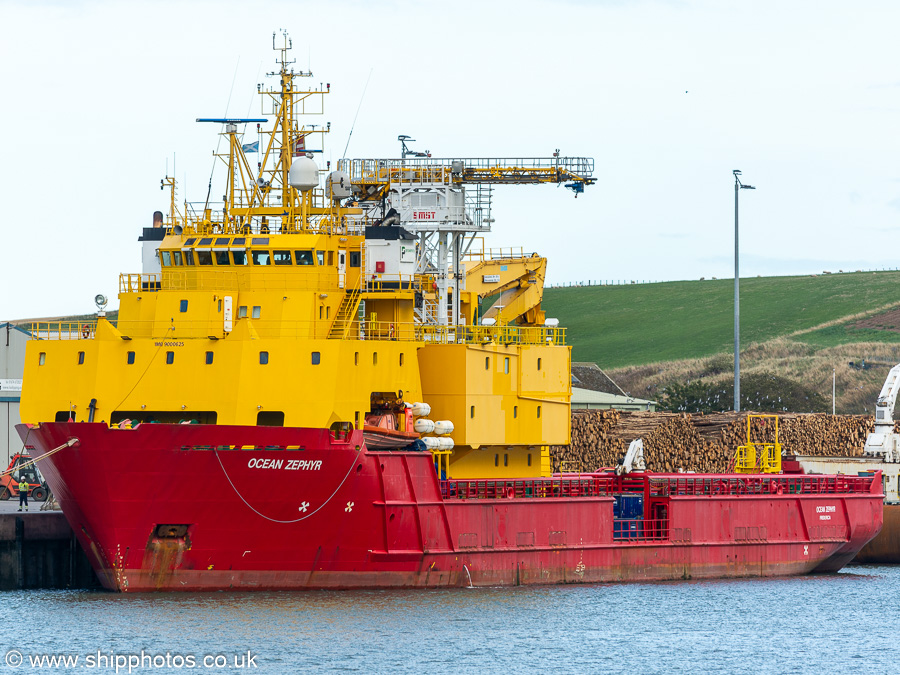 Photograph of the vessel  Ocean Zephyr pictured at Montrose on 13th September 2024