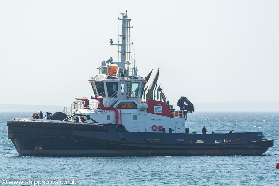 Photograph of the vessel  Odin of Scapa pictured departing Scapa Pier on 16th May 2024