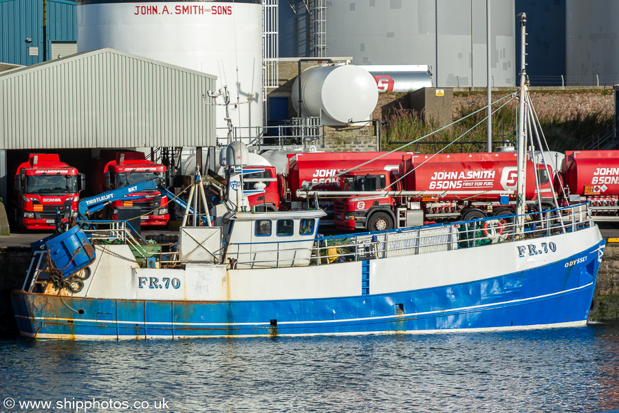 Photograph of the vessel fv Odyssey pictured at Peterhead on 12th September 2024