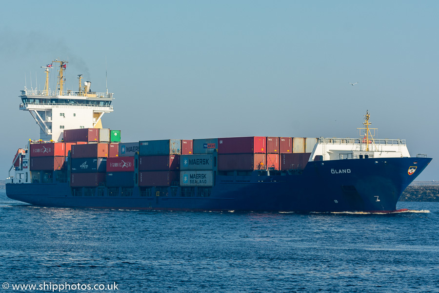 Photograph of the vessel  Öland pictured passing North Shields on 25th August 2019